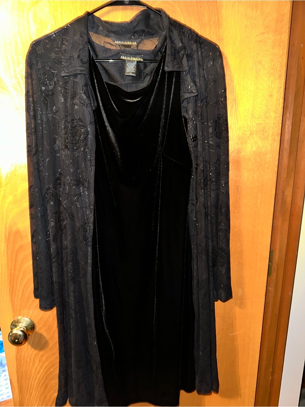 vintage Social Circles two-piece dress and duster jacket set